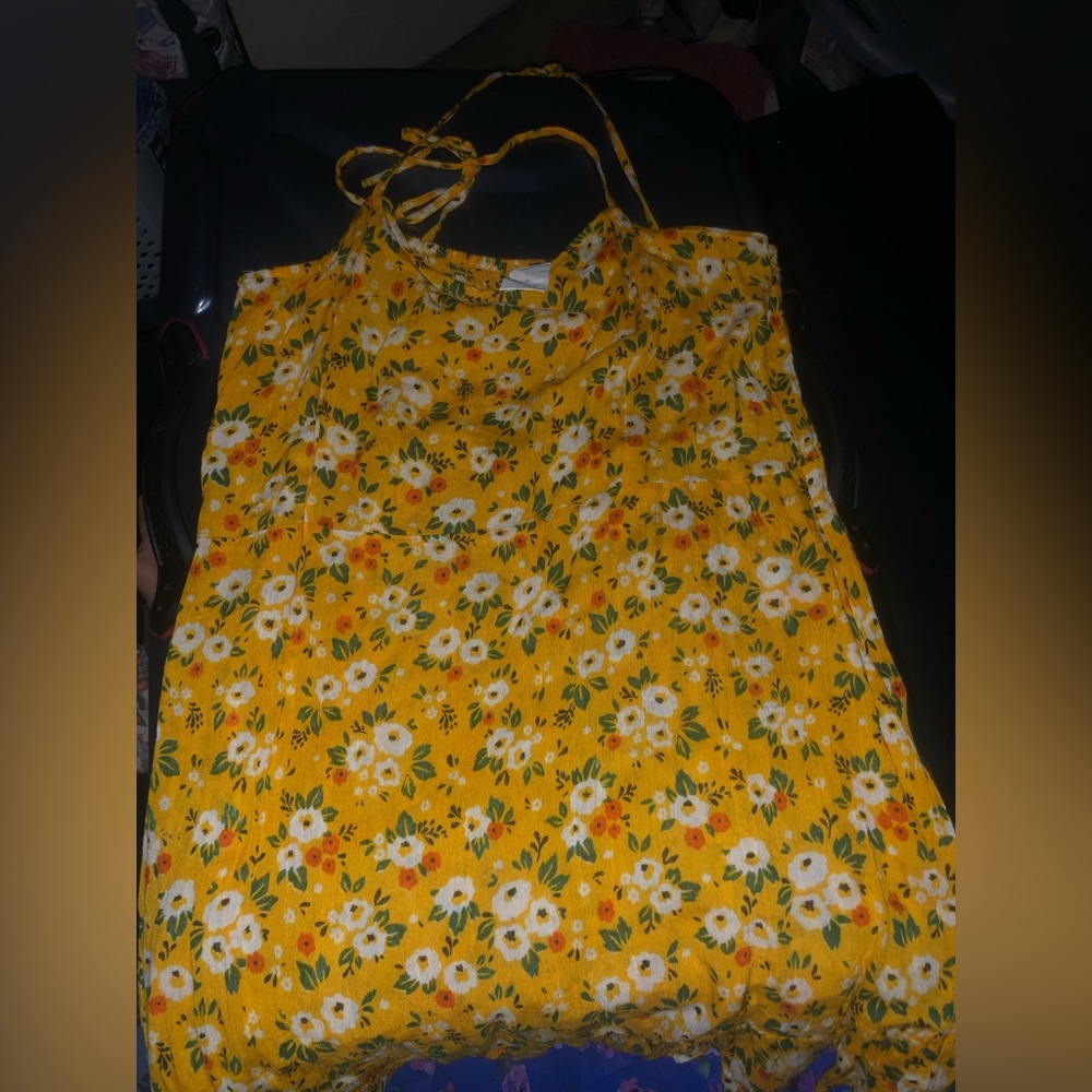 Yellow flower dress